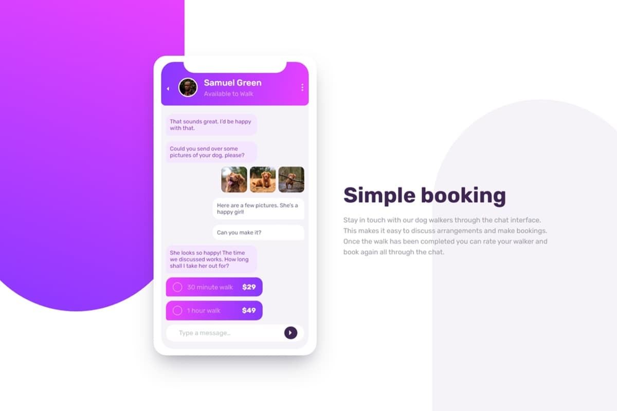Chat app CSS illustration