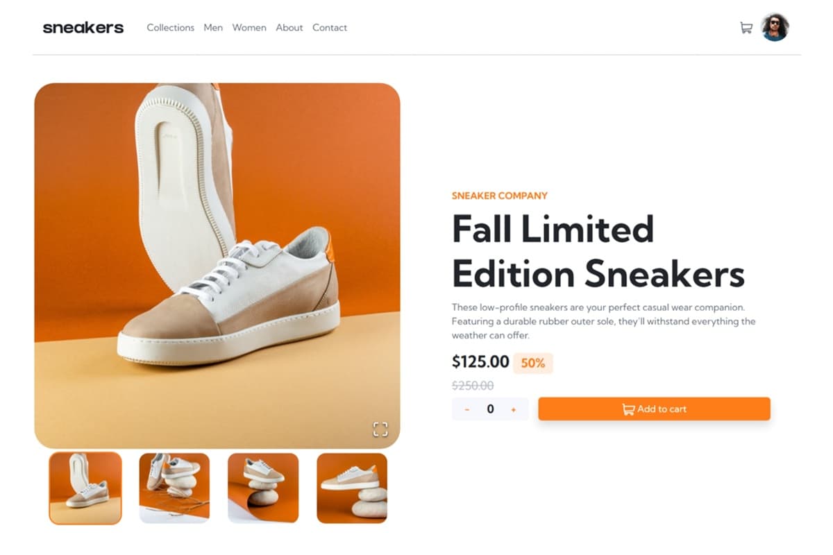 E-commerce product page