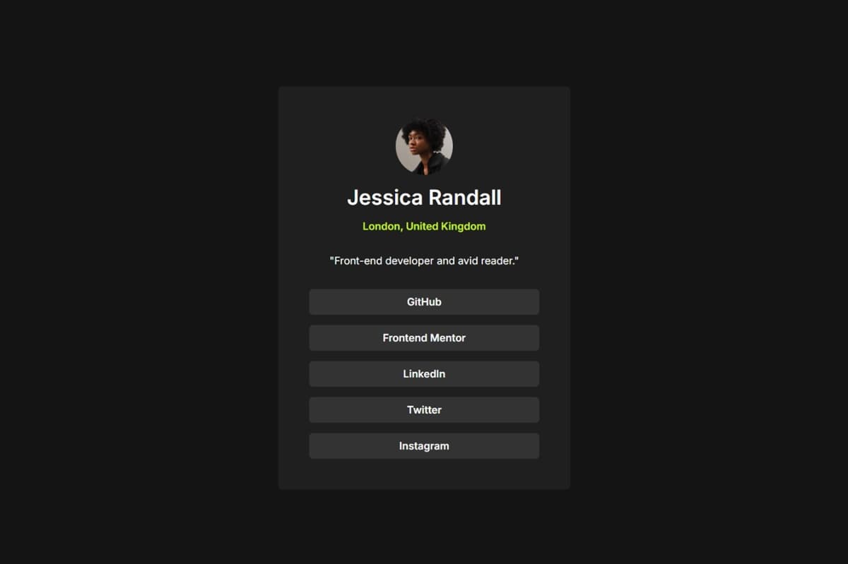 Social links profile