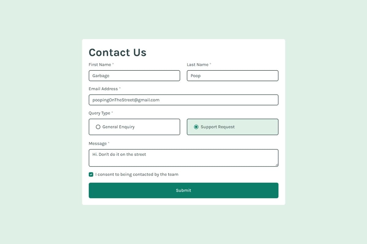 Contact form