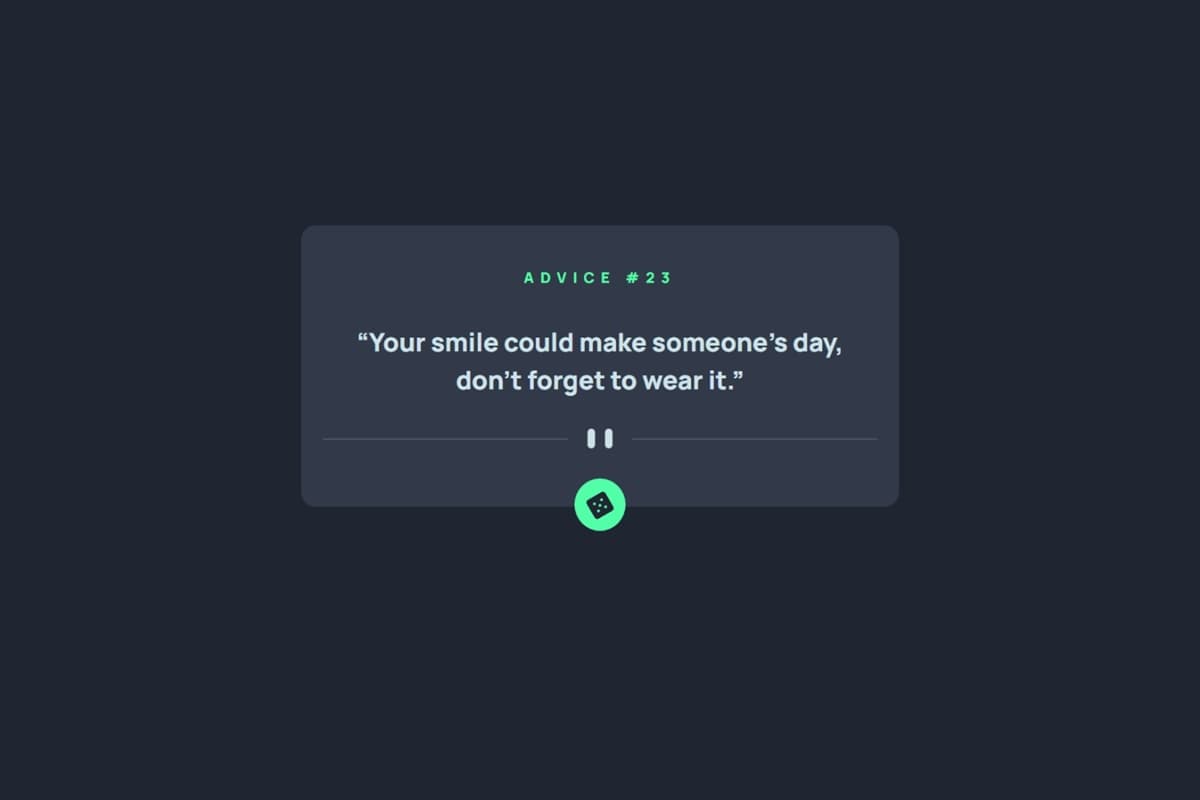 Advice generator app