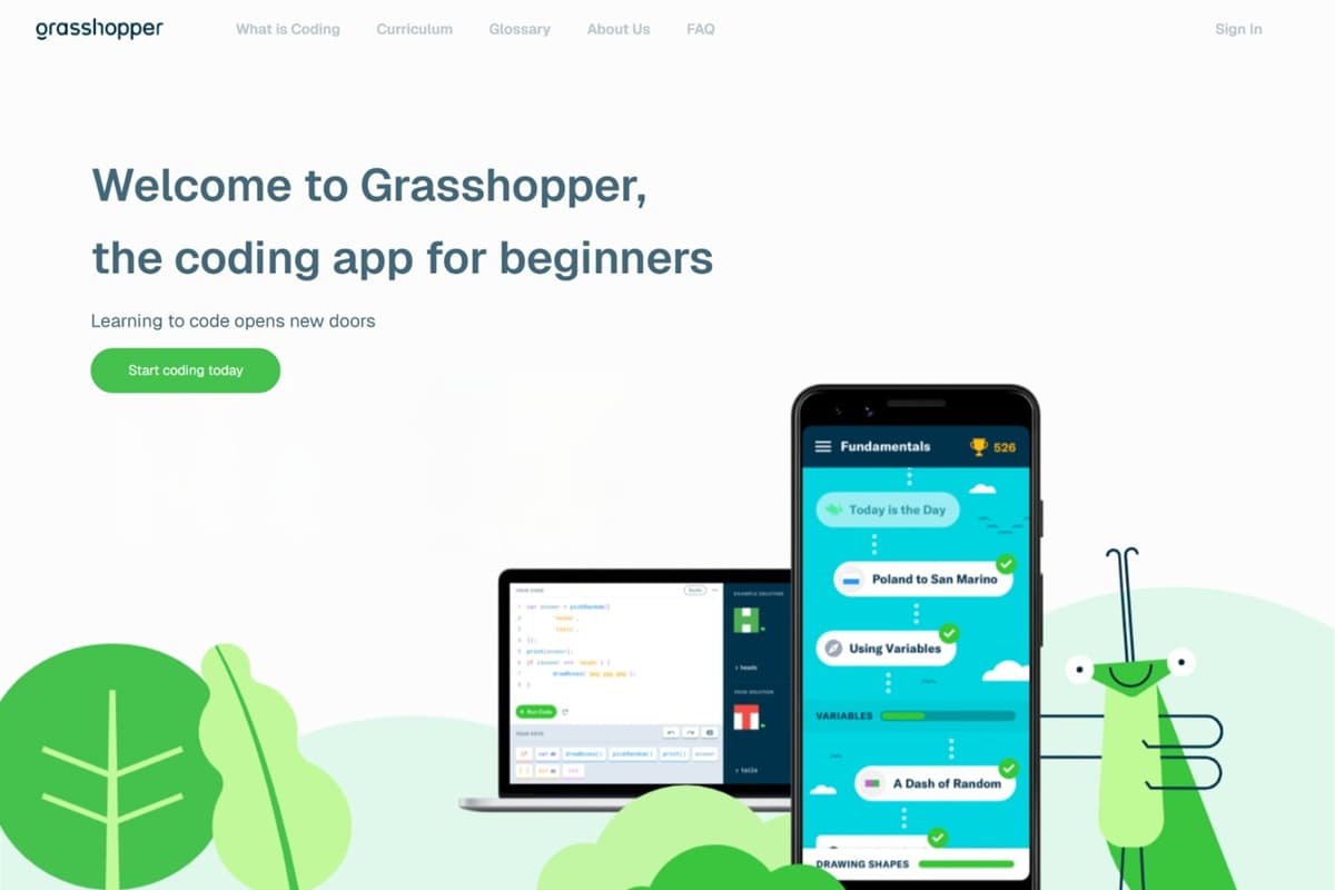 Grasshopper Home page